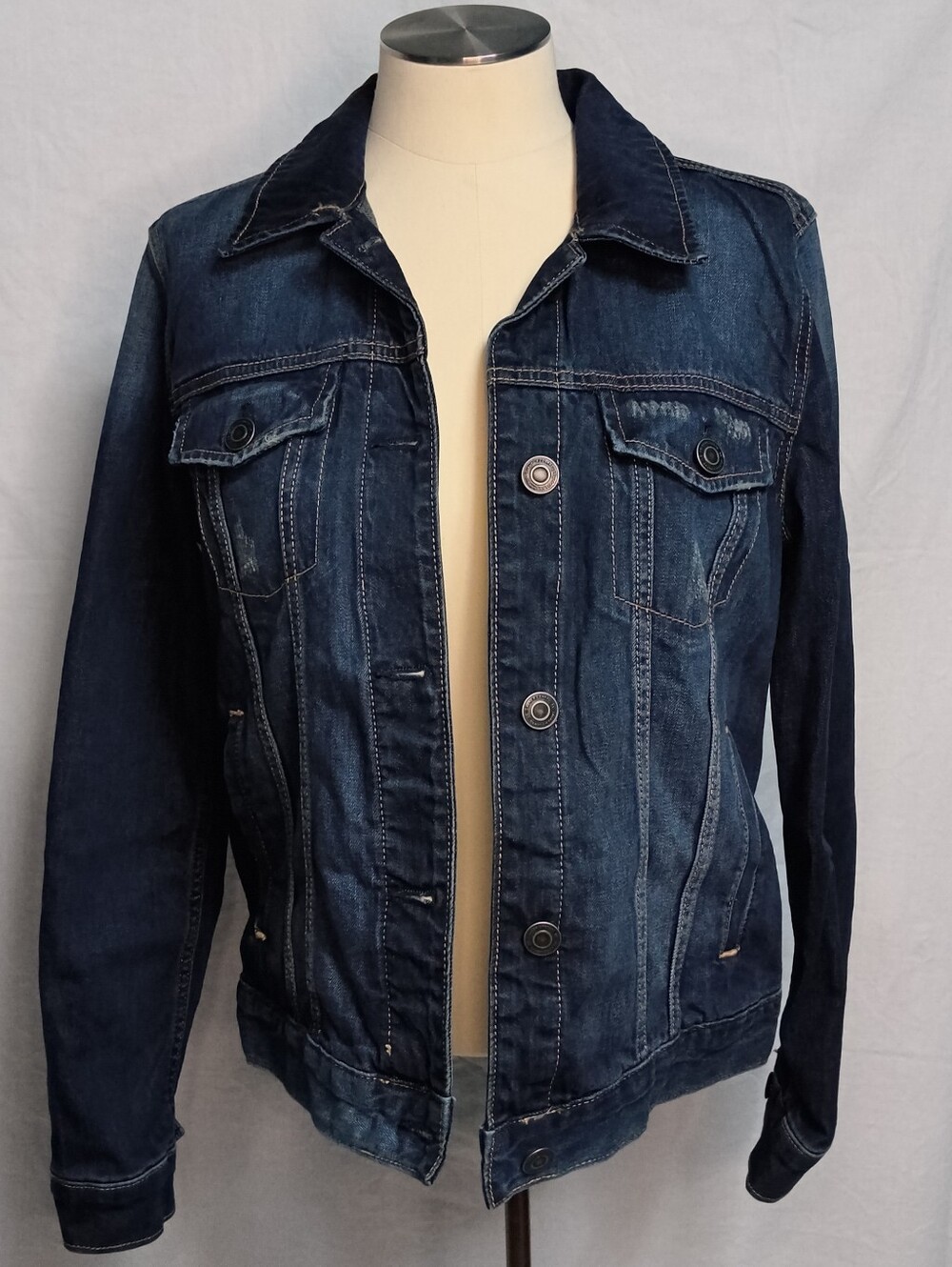 LC Lauren Conrad Dark Blue Denim Trucker Jacket